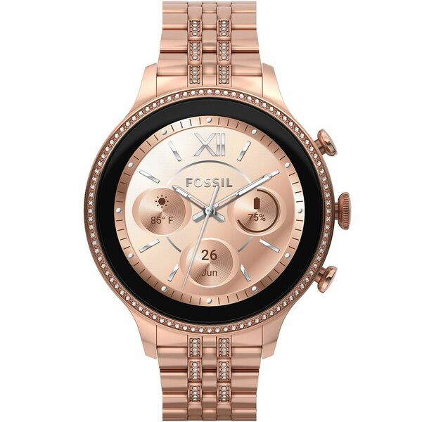 フォッシル レディース 腕時計 アクセサリー Women's Gen 5E Rose Gold Tone Bracelet Smartwatch 42mm Rose