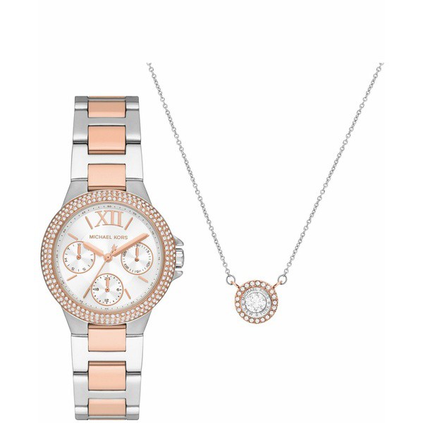 マイケルコース レディース 腕時計 アクセサリー Women's Mini Camille Multifunction Two-Tone Stainless Steel Bracelet Watch 33mm an