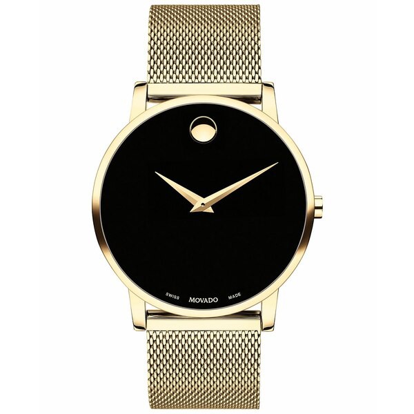 モバド メンズ 腕時計 アクセサリー Men's Swiss Museum Gold-Tone PVD Stainless Steel Mesh Bracelet Watch 40mm Gold