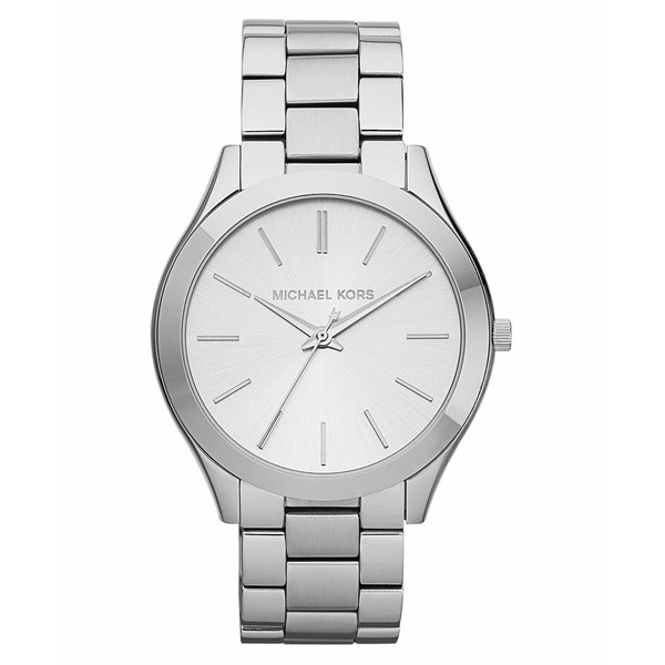 マイケルコース レディース 腕時計 アクセサリー Unisex Slim Runway Stainless Steel Bracelet Watch 42mm Silver/Silver