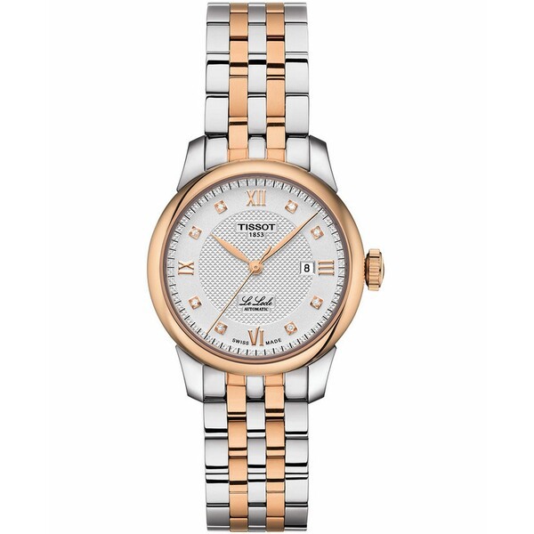 ティソット レディース 腕時計 アクセサリー Women's Swiss Le Locle Automatic Lady Diamond Accent Two-Tone Stainless Steel Bracelet