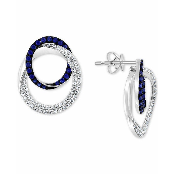 エフィー コレクション レディース ピアス＆イヤリング アクセサリー EFFY® Sapphire (3/8 ct. t.w.) & Diamond (1/2 ct. t.w.) Inte