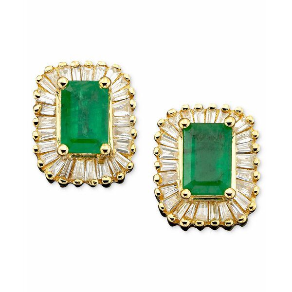 エフィー コレクション レディース ピアス＆イヤリング アクセサリー Brasilica by EFFY® Emerald (1 ct. t.w.) and Diamond (5/8 ct