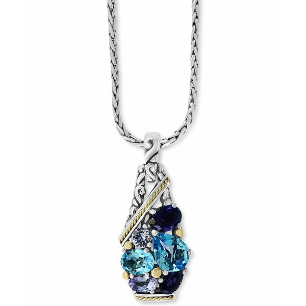 エフィー コレクション レディース ネックレス・チョーカー・ペンダントトップ アクセサリー EFFY® Multi-Gemstone Two-Tone Pendant