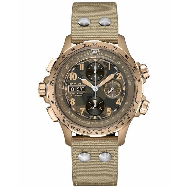 ハミルトン メンズ 腕時計 アクセサリー Men's Swiss Automatic Chronograph Khaki Aviation X-Wind Beige Textile Strap Watch 45mm Bei