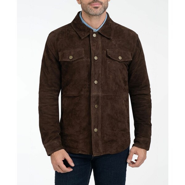 フライ メンズ ジャケット＆ブルゾン アウター Men's Shirt Jacket Dark Brown