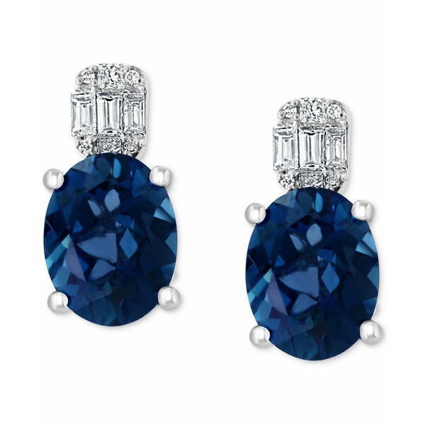 エフィー コレクション レディース ピアス＆イヤリング アクセサリー EFFY® London Blue Topaz (4-1/10 ct. t.w.) & Diamond (1/6 ct