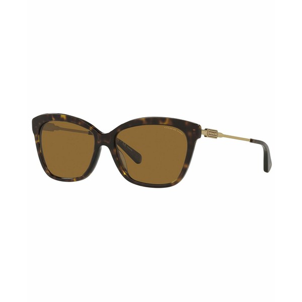 コーチ レディース サングラス＆アイウェア アクセサリー Women's Polarized Sunglasses, HC8305 57 L1168 DARK TORTOISE/BROWN POLAR