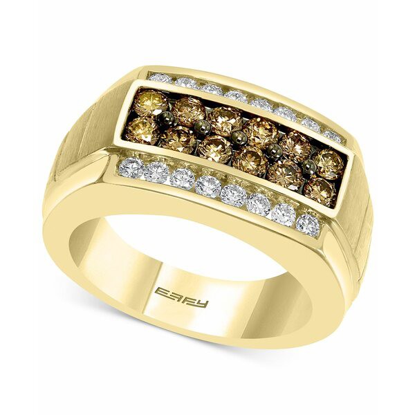 エフィー コレクション メンズ リング アクセサリー EFFY® Men's Multi-Color Diamond Ring (1-3/8 ct. t.w.) in 14k Gold Yellow Go