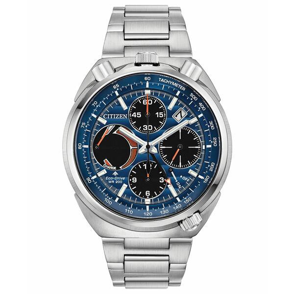 シチズン メンズ 腕時計 アクセサリー Eco-Drive Men's Chronograph Promaster Tsuno Racer Stainless Steel Bracelet Watch 45mm No Col