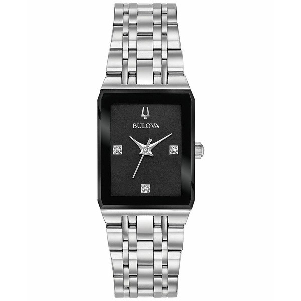 ブロバ レディース 腕時計 アクセサリー Women's Futuro Diamond Accent Stainless Steel Bracelet Watch 21x32mm Silver