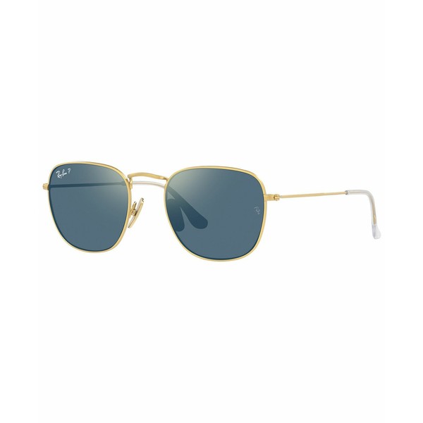 レイバン メンズ サングラス・アイウェア アクセサリー Men's Polarized Sunglasses, RB8157 51 Frank Titanium Gold-Tone