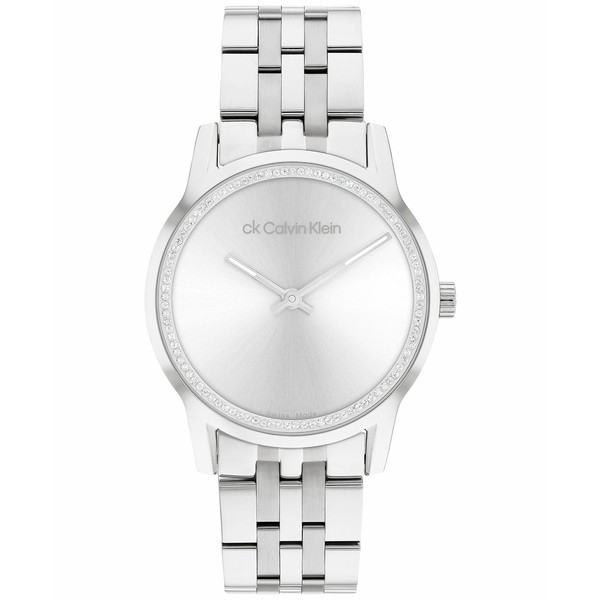 カルバンクライン レディース ワンピース トップス Women's Swiss Dressed Stainless Steel Bracelet Watch 32mm Silver