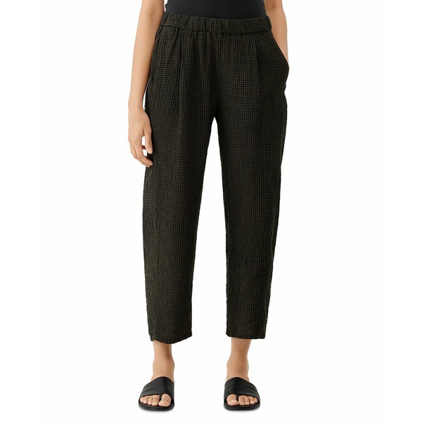 エイリーンフィッシャー レディース カジュアルパンツ ボトムス Women's Organic Linen Cropped Lantern Pants Seaweed