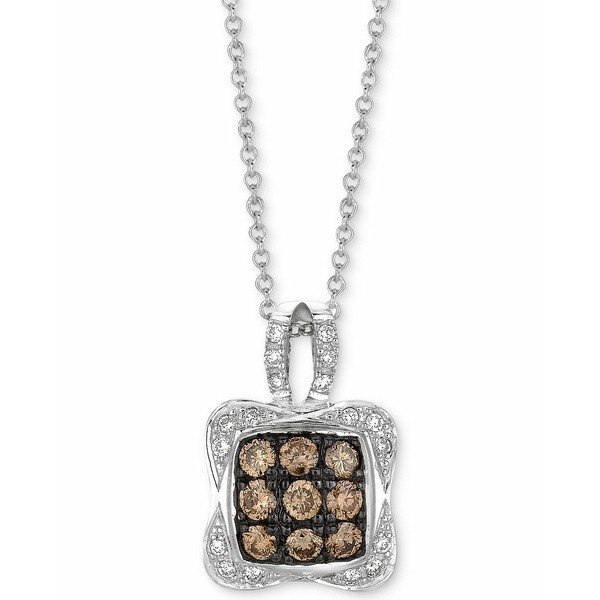 ルヴァン レディース ネックレス・チョーカー・ペンダントトップ アクセサリー Chocolatier® Diamond Square Cluster 18" Pendant Ne