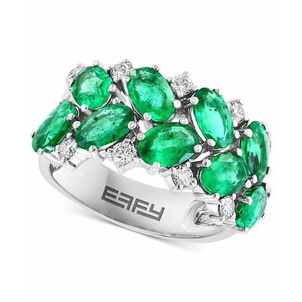 エフィー コレクション レディース リング アクセサリー EFFY® Emerald (3-7/8 ct. t.w.) & Diamond (1/3 ct. t.w.) Statement Ring