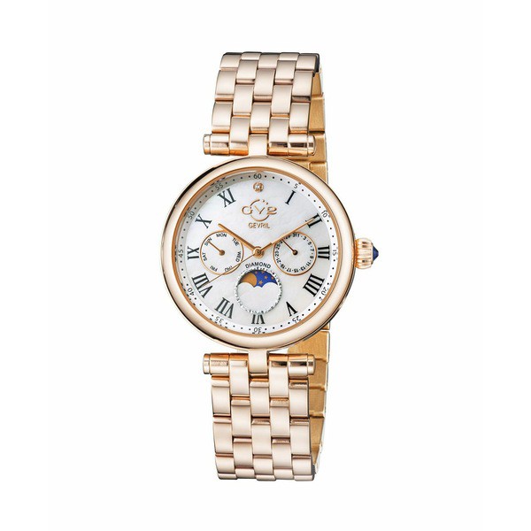 ジェビル レディース 腕時計 アクセサリー GV2 Women's Florence Rose-Tone Ion Plating Swiss Quartz Bracelet Watch 36mm Rose Gold-To