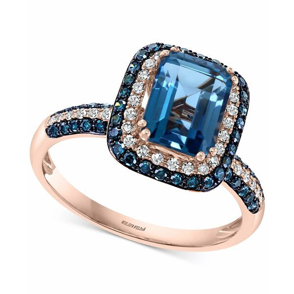 エフィー コレクション レディース リング アクセサリー EFFY® London Blue Topaz (2-1/5 ct. t.w.) & Diamond (1/2 ct. t.w.) State