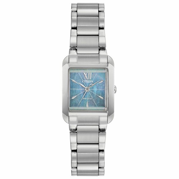 シチズン レディース 腕時計 アクセサリー Eco-Drive Women's Bianca Stainless Steel Bracelet Watch 22mm Silver