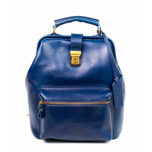 オールドトレンド レディース バックパック・リュックサック バッグ Doctor Leather Backpack Navy