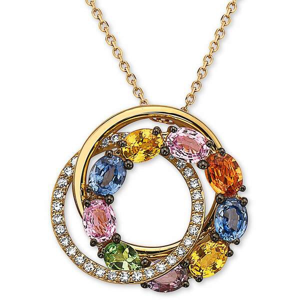 エフィー コレクション レディース ネックレス・チョーカー・ペンダントトップ アクセサリー EFFY® Multi-Sapphire (2-1/10 ct. t.w.