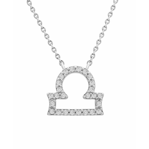 ラップド レディース ネックレス・チョーカー・ペンダントトップ アクセサリー Diamond Zodiac Pendant Necklace (1/10 ct. t.w.) in 14