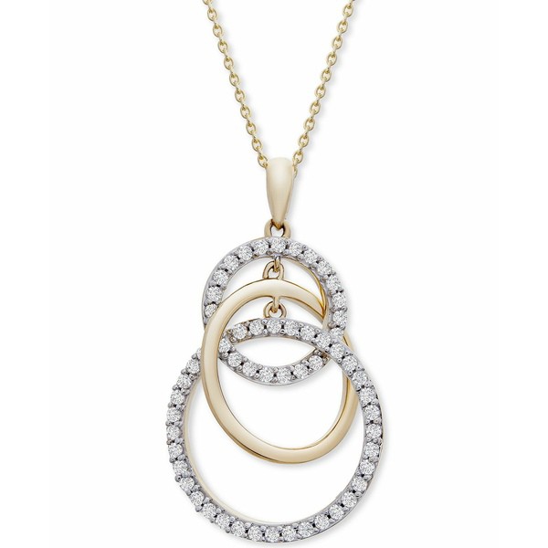 ラップド イン ラブ レディース ネックレス・チョーカー・ペンダントトップ アクセサリー Diamond Interlocking Circle 20" Pendant Neck