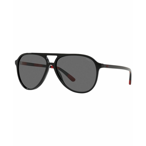 ラルフローレン メンズ サングラス・アイウェア アクセサリー Men's Sunglasses, PH4173 59 SHINY BLACK/GREY