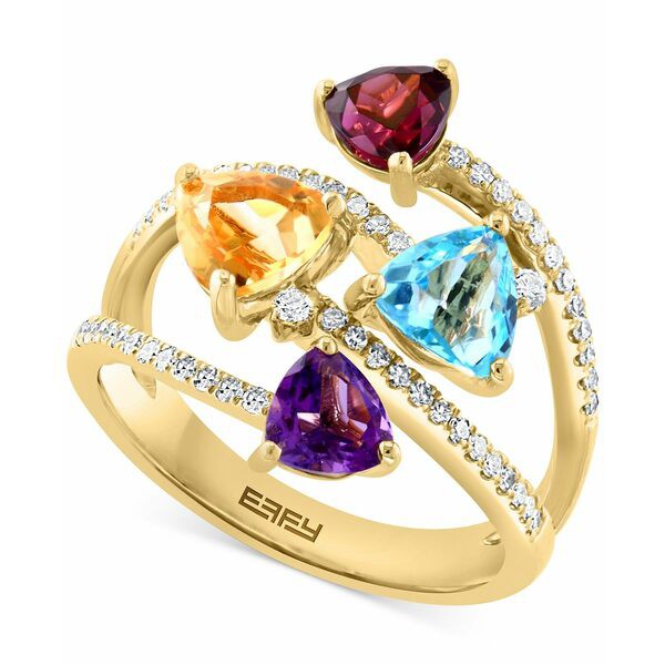 エフィー コレクション レディース リング アクセサリー EFFY® Multi-Gemstone (2-5/8 ct. t.w.) & Diamond (1/4 ct. t.w.) Open Sta