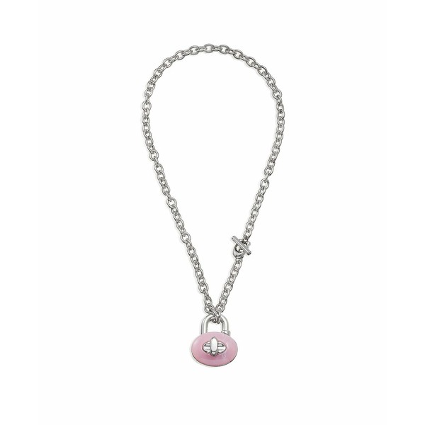 コーチ レディース ネックレス・チョーカー・ペンダントトップ アクセサリー Turnlock Pendant Collar Necklace Light Pink