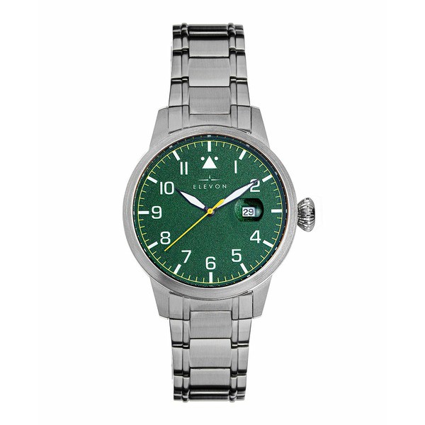 エレボン レディース 腕時計 アクセサリー Women's Stealth Silver-tone Alloy Bracelet Watch, 42mm Green