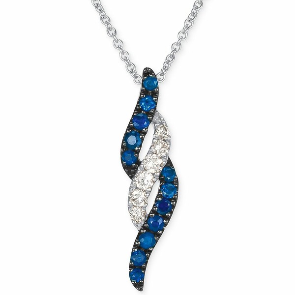 ルヴァン レディース ネックレス・チョーカー・ペンダントトップ アクセサリー Blueberry Sapphire (1/4 ct. t.w.) & Nude Diamond (1/10