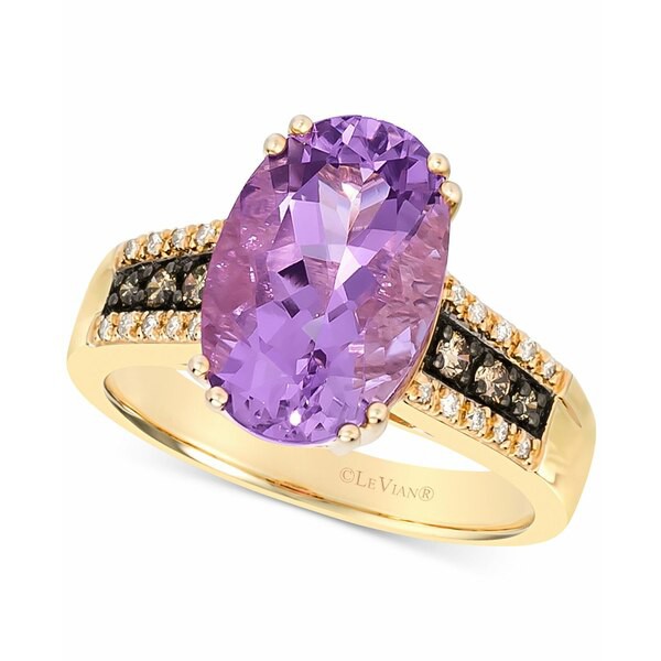 ルヴァン レディース リング アクセサリー Grape Amethyst (3-7/8 ct. t.w.) & Diamond (1/5 ct. t.w.) Statement Ring in 14k Gold Amet