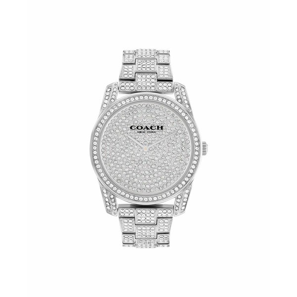 コーチ レディース 腕時計 アクセサリー Women's Preston Pave Stainless Steel Bracelet Watch 36mm Stainless Steel