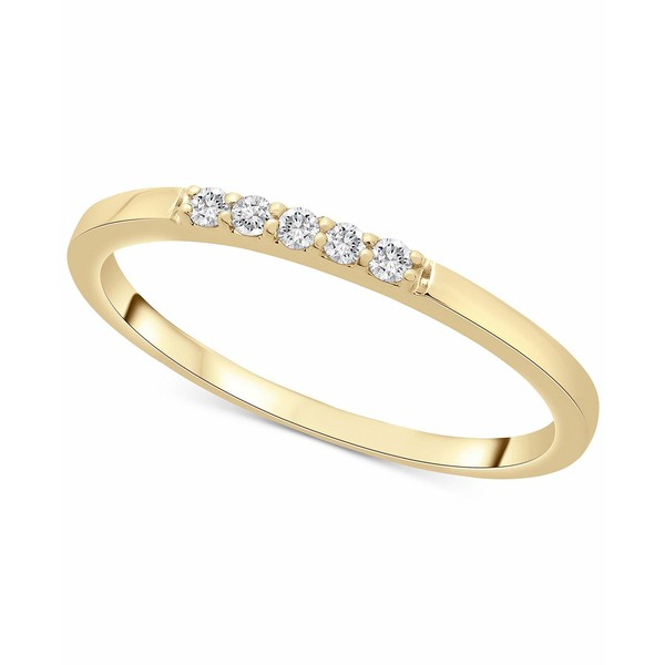 ラップド レディース リング アクセサリー Diamond Five-Stone Stack Ring (1/20 ct. t.w.) in 14k Yellow or White Gold, Created for