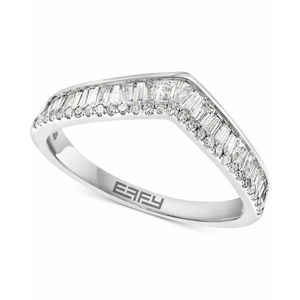 エフィー コレクション レディース リング アクセサリー EFFY® Diamond Chevron Ring (3/8 ct. t.w.) in 14k White Gold White Gold