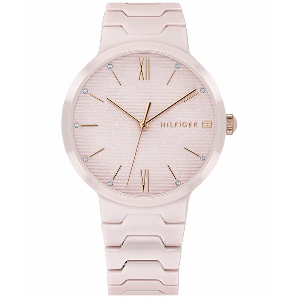 トミー ヒルフィガー レディース 腕時計 アクセサリー Women's Blush Ceramic Bracelet Watch 36mm Rose