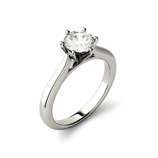 チャールズ アンド コルバード レディース リング アクセサリー Moissanite Solitaire Engagement Ring 1/2 ct. t.w. Diamond Equivalent