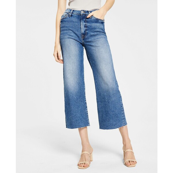 7フォーオールマンカインド レディース デニムパンツ ボトムス Women's Raw-Hem Wide-Leg Jeans Iris Blue