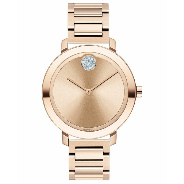 モバド レディース 腕時計 アクセサリー Women's Evolution Swiss BOLD Carnation Gold-Tone Stainless Steel Bracelet Watch 34mm Rose