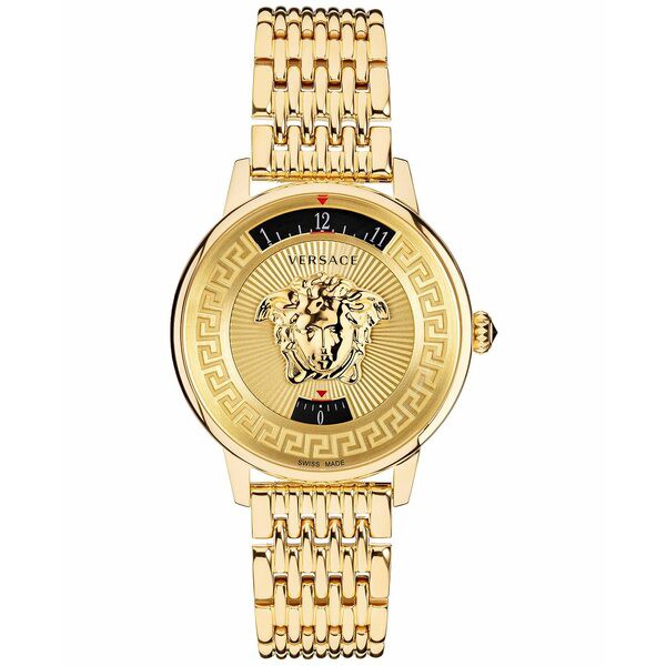 ヴェルサーチ レディース 腕時計 アクセサリー Women's Swiss Medusa Icon Gold-Tone Stainless Steel Bracelet Watch 38mm Ip Yellow Go