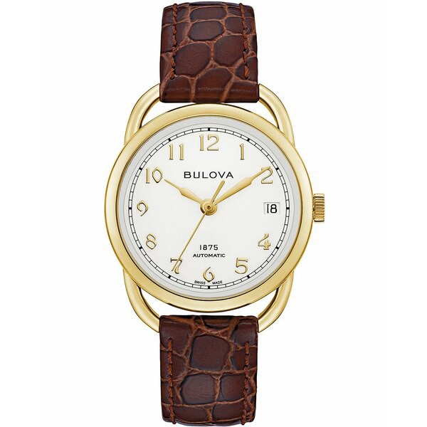 ブロバ レディース 腕時計 アクセサリー LIMITED EDITION Women's Swiss Automatic Joseph Bulova Brown Leather Strap Watch 34.5mm Bro