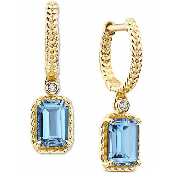 エフィー コレクション レディース ピアス＆イヤリング アクセサリー EFFY® London Blue Topaz (1-1/2 ct. t.w.) & Diamond Accent D