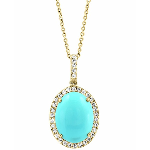 エフィー コレクション レディース ネックレス・チョーカー・ペンダントトップ アクセサリー EFFY® Turquoise & Diamond (1/2 ct .t.