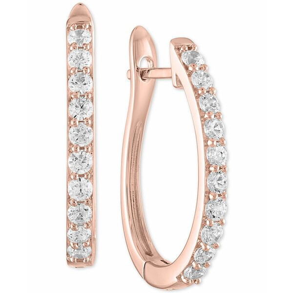 フォーエバー グロウン ダイヤモンズ レディース ピアス＆イヤリング アクセサリー Lab-Created Diamond Oval Hoop Earrings (1 ct. t.w