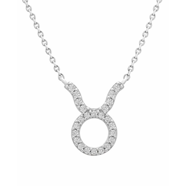 ラップド レディース ネックレス・チョーカー・ペンダントトップ アクセサリー Diamond Zodiac Pendant Necklace (1/10 ct. t.w.) in 14