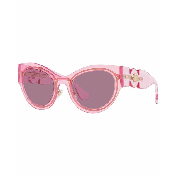 ヴェルサーチ レディース サングラス＆アイウェア アクセサリー Women's Sunglasses, VE2234 53 Transparent Pink