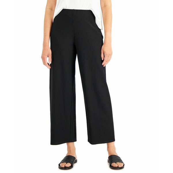 エイリーンフィッシャー レディース カジュアルパンツ ボトムス Women's Straight Cropped Pants, Regular & Plus Sizes Black