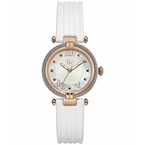 ゲス レディース 腕時計 アクセサリー Women's Swiss White Silicone Strap Watch 32mm White