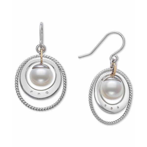 ベル ドゥ メール レディース ピアス＆イヤリング アクセサリー Cultured Freshwater Pearl (8mm) & Diamond Accent Orbital Drop Earrin